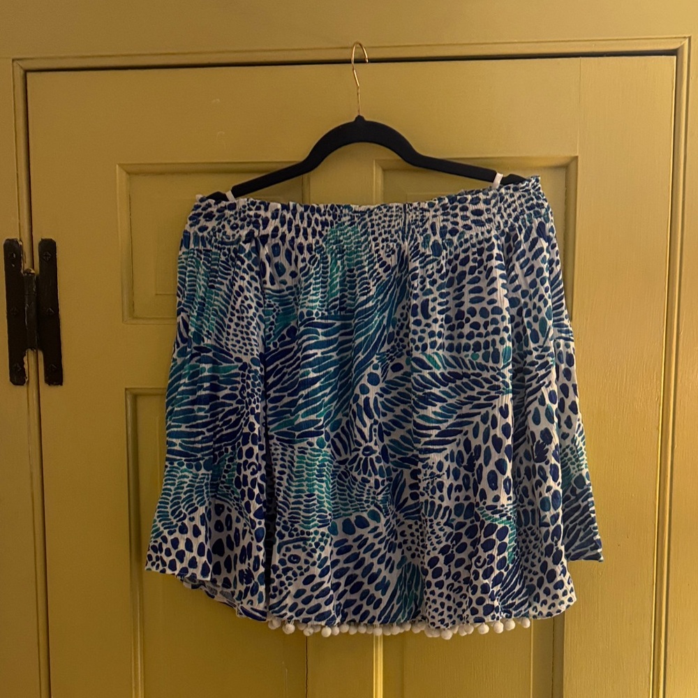 lilly pulitzer Blue Patterned Women's blouse sz XS